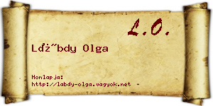 Lábdy Olga névjegykártya